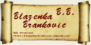 Blaženka Branković vizit kartica